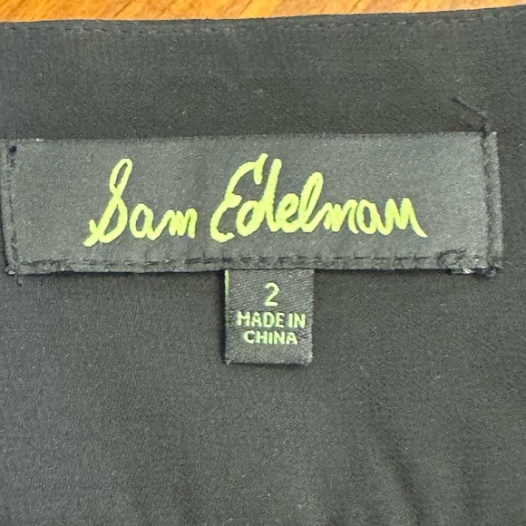 Sam Edelman Black Pleated Lace Layered Skirt Size 2 - Picture 14 of 16